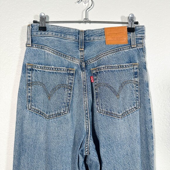 Levi's Women's Size 26 High Loose Flare Jeans High Waist Distress 1005-0497 - Picture 4 of 7